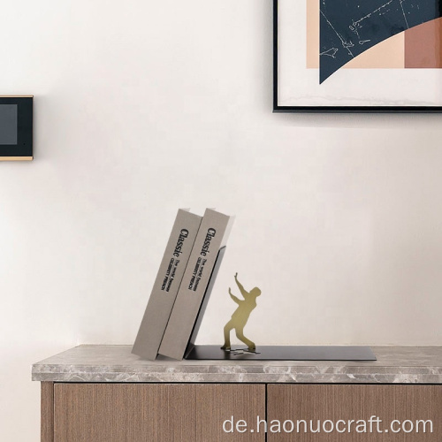 Abstrakte Zeichen Metall moderne einfache leichte Luxusbuchstütze
